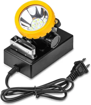 2200Mah Rechargeable Lithium Battery Waterproof Helmet Mining Lamp, LED Flashlight Miner Headlamp Ultra-Long Battery Life Suitable for Coal Miners, Outdoor Mountaineering