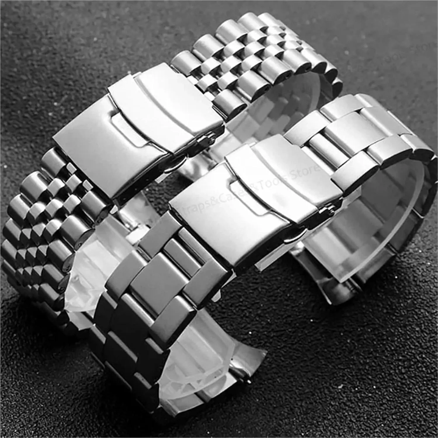 22mm Diving Steel Metal Straps for Casio for Duro MDV107 MDV106 Watch Wristbands Bracelet Stainless Steel Watchband Replacement(Silver Gold,22mm Customize)