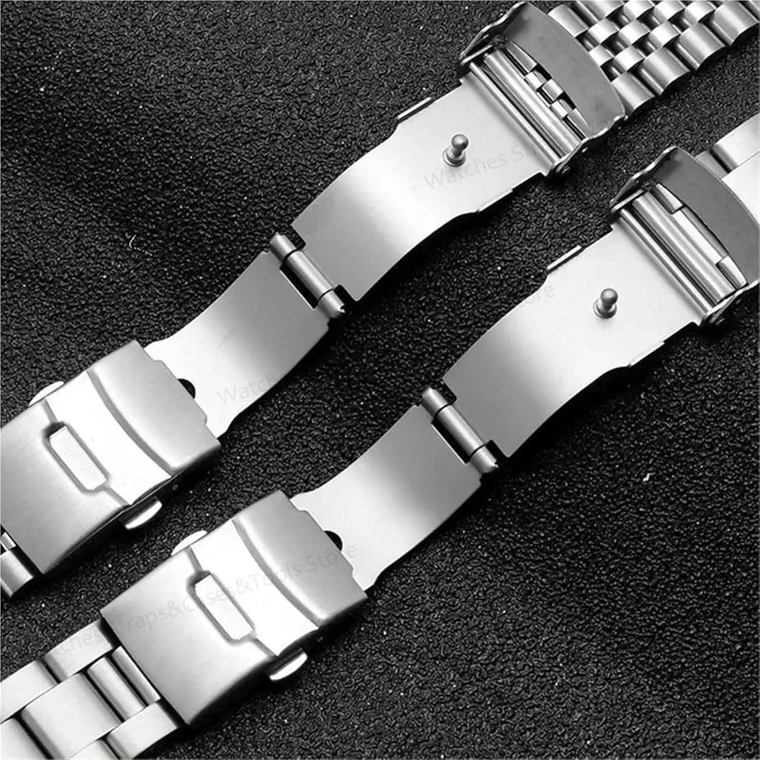 22mm Diving Steel Metal Straps for Casio for Duro MDV107 MDV106 Watch Wristbands Bracelet Stainless Steel Watchband Replacement(Silver Gold,22mm Customize)