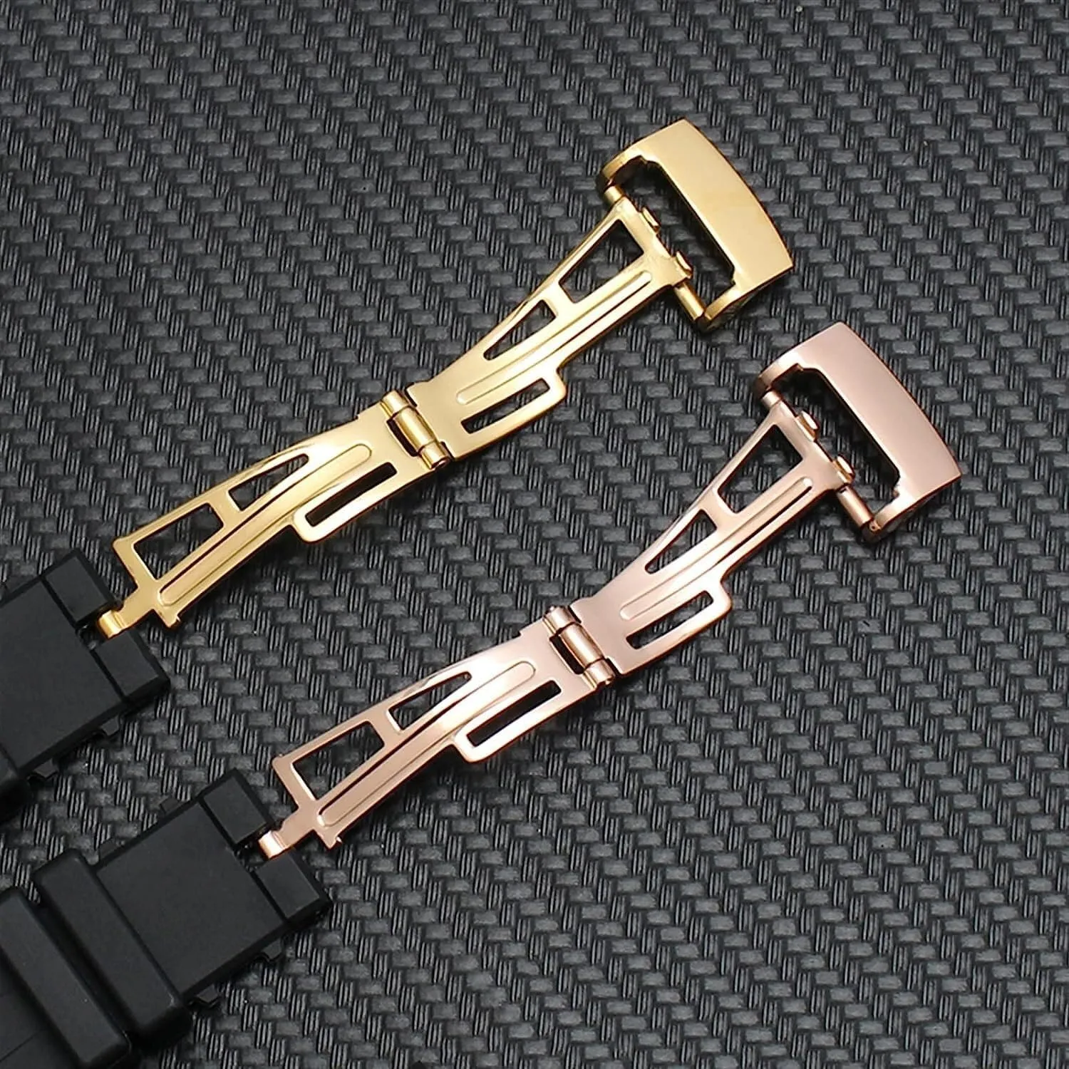28mm Waterproof Rubber Watchband For AP Wrist Watch Watch Straps With Folding Buckle