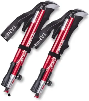 2pc Pack Trekking Poles Collapsible Hiking Poles - Aluminum Alloy Trekking Sticks with Quick Lock System, Telescopic, Collapsible, Ultralight Strong for Hiking, Camping