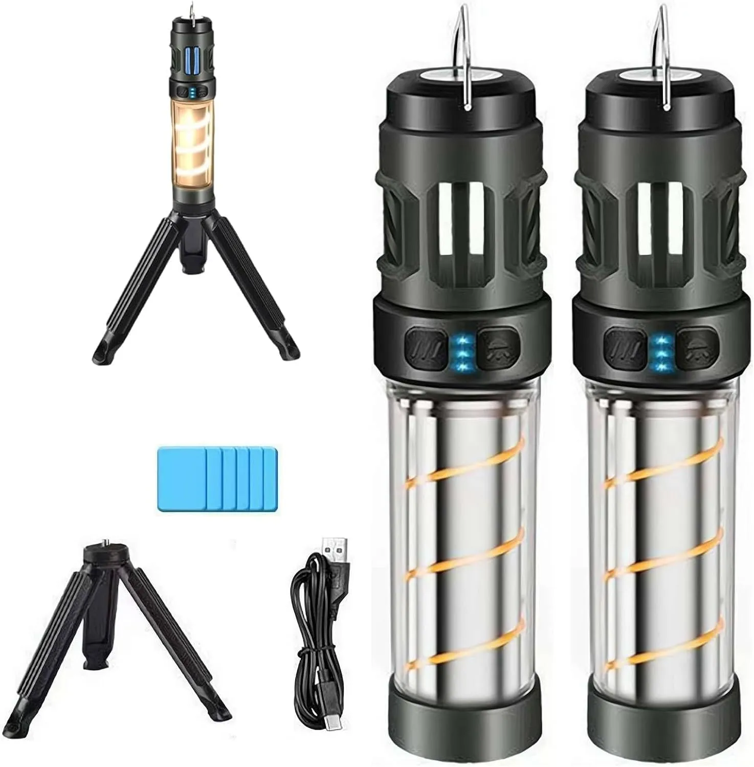 2pcs Buzz Defense Portable, 2025 New Upgrades Buzzdefense Portable Outdoor Lamp,