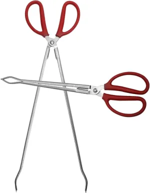 2pcs EEL Crab Mud Fish Tongs Heavy Duty Snack Grabber for Outdoor Curved Trap