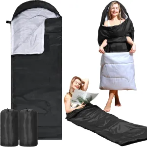 2pcs Sleeping Bag Wearable for Adults with Arm Reach 3 Season Waterproof Sleeping Bag in Cold or Warm Weather for Camping, Hiking, Backpacking, Outdoor Travel Hunting
