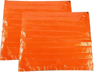 2Pcs/Set Emergency Sleeping Bag Waterproof Sleep Bag Lightweight Sleeping Bag PE Aluminum Film for Cold Weather Warm Camping Hiking Outdoor Travel Hunting Backpacking