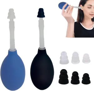 2Sets Ear Pressure Relief Suction Device,Migraine and Headache Relief Products, Naturally Reduces Tension,Pressure Through Inner Ear Pressure,Ear Pressure Release with 3 Different Sizes Earplugs