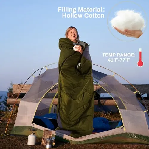 3-4 Seasons Sleeping Bag w/ Compression Sack for Adults,Teens,Kid