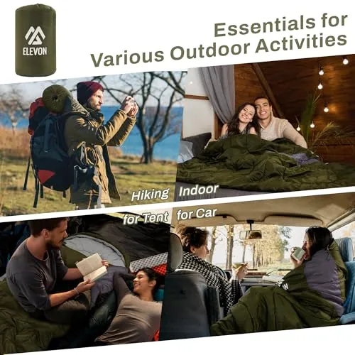 3-4 Seasons Sleeping Bag w/ Compression Sack for Adults,Teens,Kid