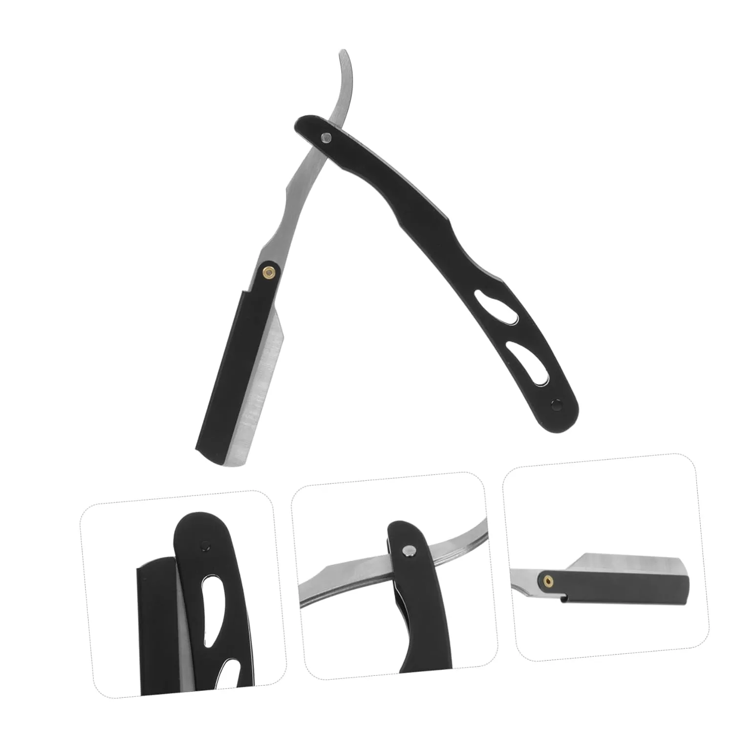 3 Pcs Vintage Manual Shaver Single Razor Blade for Men Hair Salon Beard Trimmer Tool