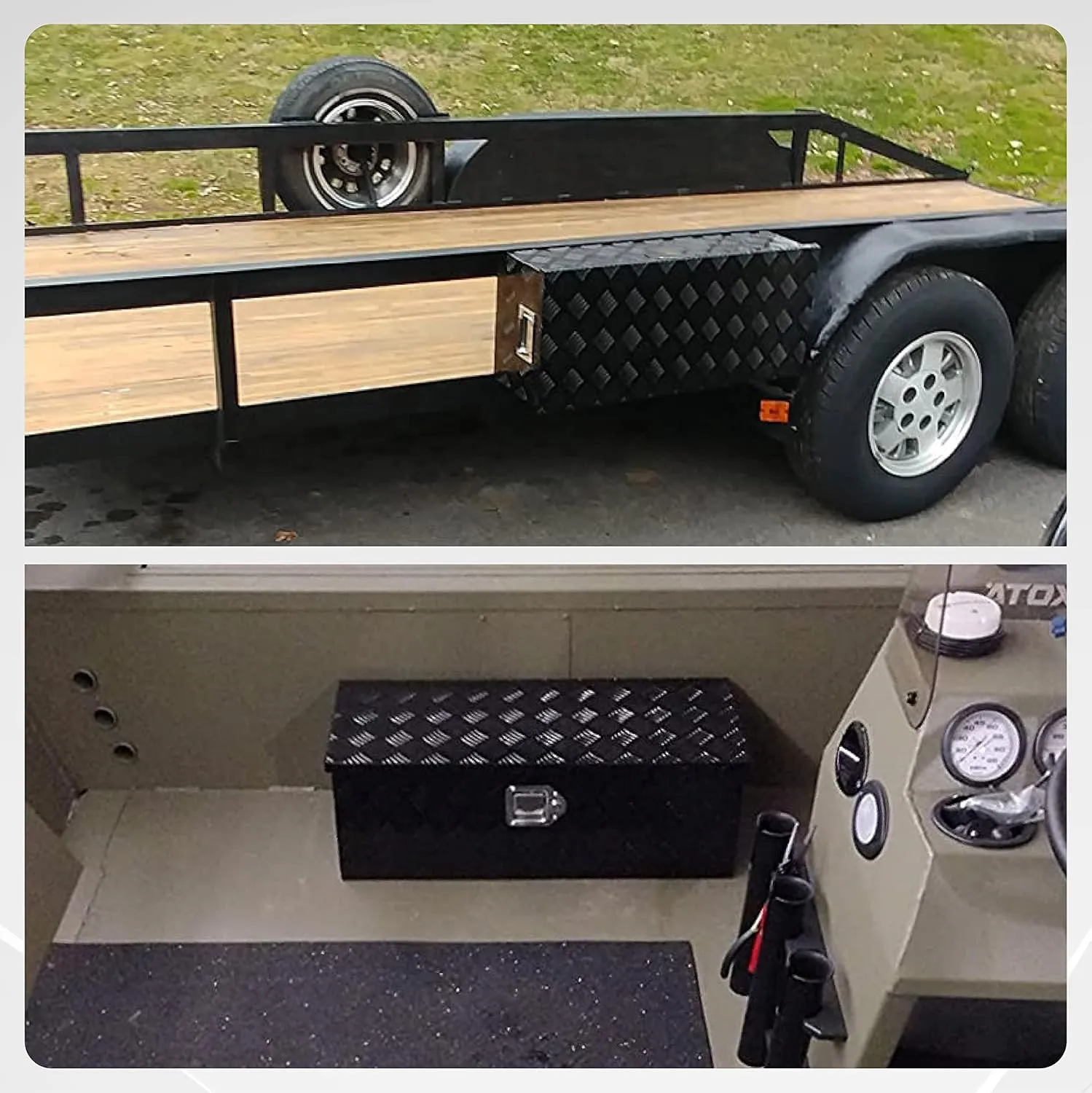 30 Inch Aluminum Truck Tool Box, Truck Bed Tool Box with Side Handle,Lock and 2 Keys, Tool Storage Box for Truck,Trailer,Pickup,RV,30"X13"X10",Black