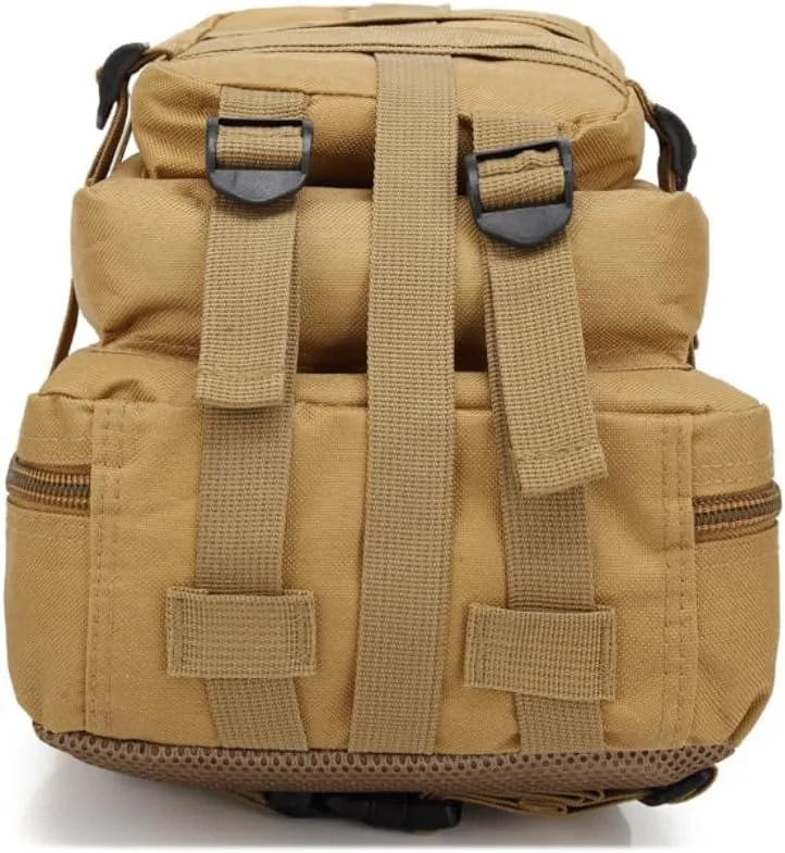 30L Waterproof Hiking Tactical Backpack with MOLLE System – Lightweight & Ergonomic Design for Camping, Trekking, Outdoor Adventures (Tri-Desert Sand)