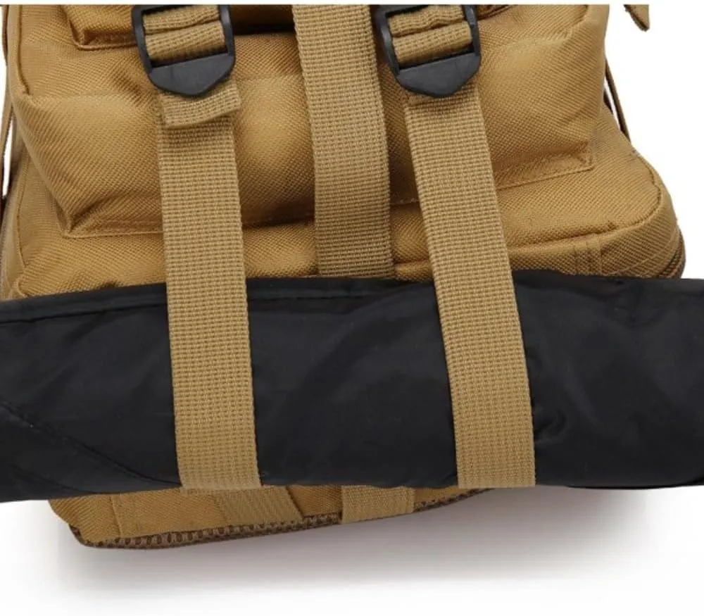 30L Waterproof Hiking Tactical Backpack with MOLLE System – Lightweight & Ergonomic Design for Camping, Trekking, Outdoor Adventures (Tri-Desert Sand)