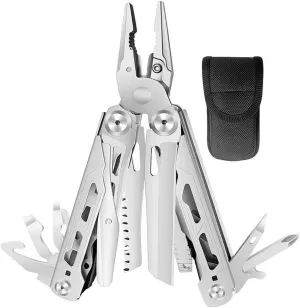 32-in-1 Stainless Steel Multi-Tool – Pocket Knife with Screwdriver Sleeve, Self-Locking Pliers & Sheath for Outdoor, Survival, Camping, Hiking & Everyday Repairs.