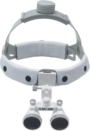 3.5X Headband LED Head Light Lamp for Binocular Loupes Brightness Spot Ajustable Lab Headlamp