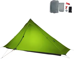 3FULGEAR Lanshan1 Pro Outdoor Ultralight Camping Tent for 1 Person 3/4 Season Professional 20D Nylon Double Sided Silicone Tent, Camping, Trekking, Kayaking, Climbing, Hiking