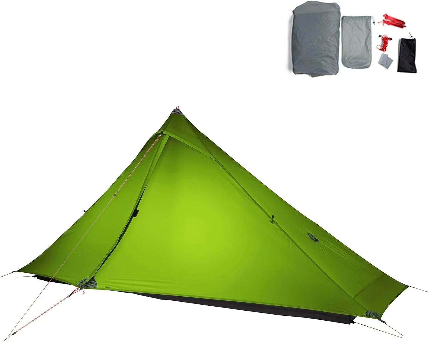 3FULGEAR Lanshan1 Pro Outdoor Ultralight Camping Tent for 1 Person 3/4 Season Professional 20D Nylon Double Sided Silicone Tent, Camping, Trekking, Kayaking, Climbing, Hiking
