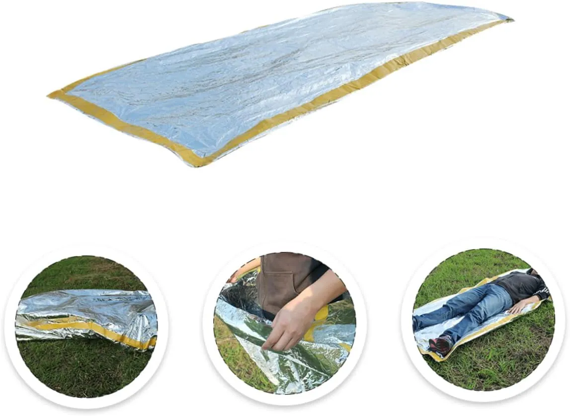 3pcs First Sleeping Bag Sack Sleeping Mats Sleeping Pad Survival Travel Bag Heat Insulation Sleeping