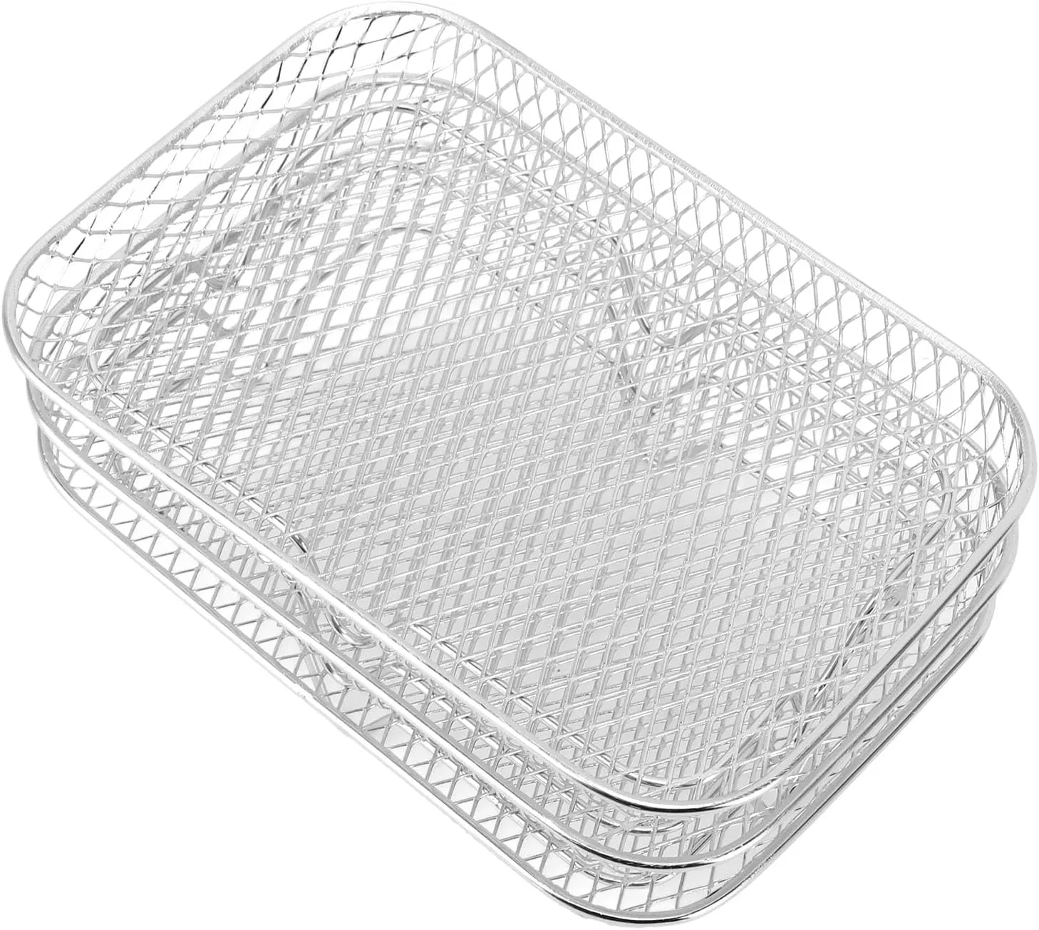 3PCS Stackable Multi Layer Dehydrator Rack, Stainless Steel Fryer Accessories, Convenient Side Design, Versatile Stackable Design, 8 Inch Compatibility, Made of Food Grade 304 (Rectangle (12 X 10 X