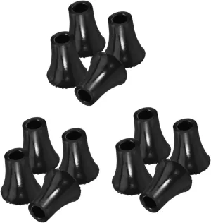 3sets 4pcs Non Slip Cane Tips Replacement Foot Pads for Stability Lightweight Durable Crutch Tips Shock Absorbing Design for Walking Sticks Trekking Poles Easy to Install 4pcs*3