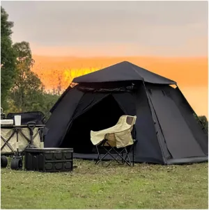 4-Person Camping Tent, Waterproof 5000mm, Insect-Proof, Lightweight, Easy Setup, Blackout Tent for Hiking Outdoor Adventures