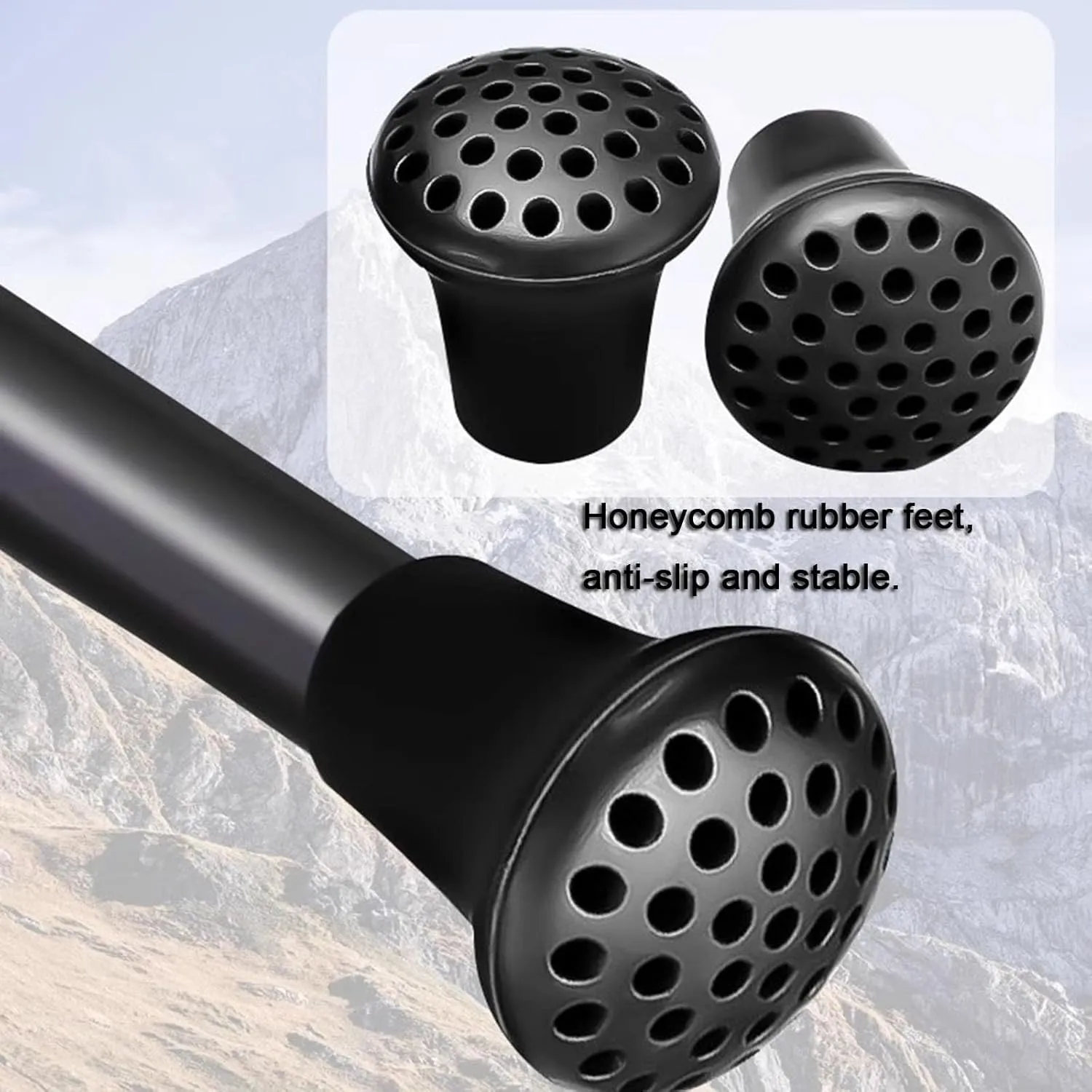 4-Section Telescopic Walking Stick Titanium Alloy Lightweight Hiking Stick - Can Be Put in a School Bag Non-Slip Walking Stick(A,38~105cm)