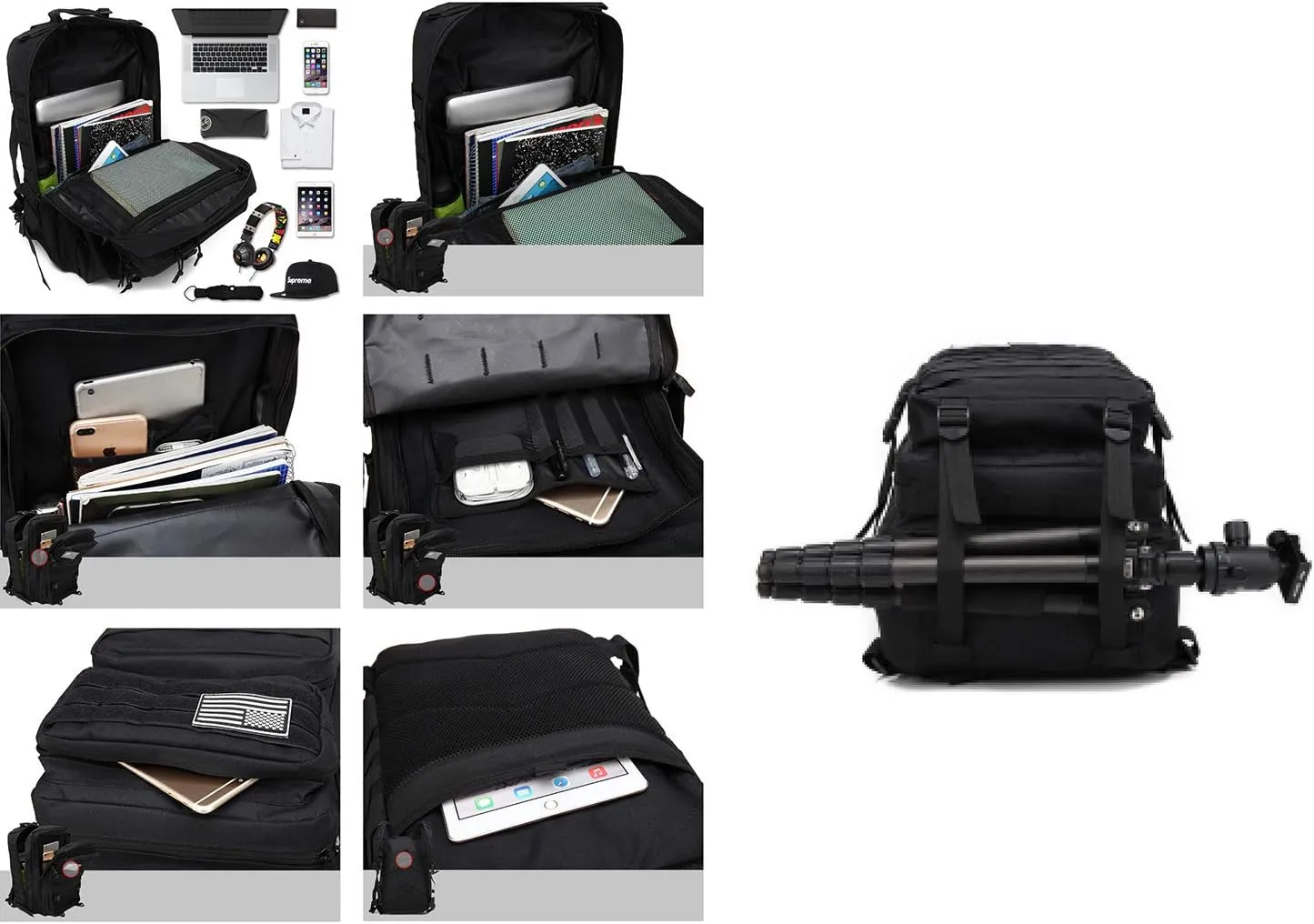 45L Military Backpack Tactica Rucksack Outdoor Assault Pack Hiking Travel Rucksacks