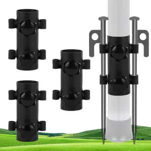 4Pack Tent Holder, Canopy Pole Fixed Tube, Adjustable Tent Canopy Holder, Tarp Pole Holder for Camping, Fishing, Hiking
