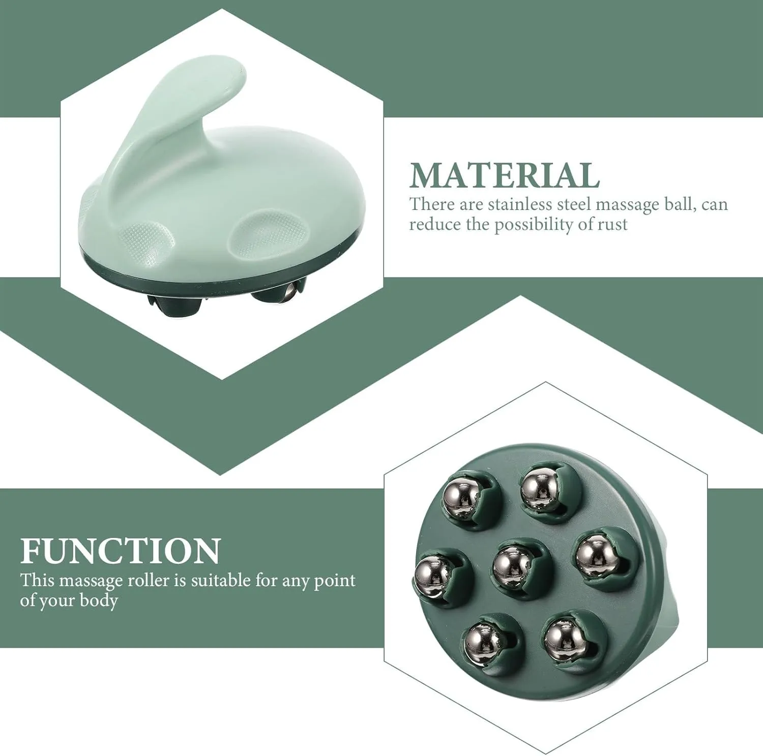 4pcs Roller Ball Massage Tools: Portable Held Massager - Shoulder Neck Foot Massage Tools Deep Acupoint Massager for Body - Ideal for Home and Office Use