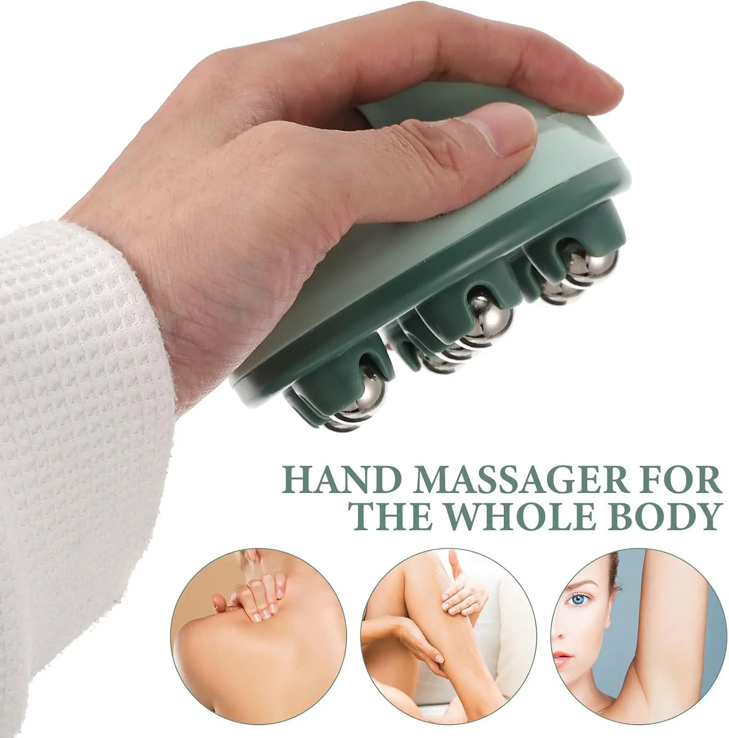 4pcs Roller Ball Massage Tools: Portable Held Massager - Shoulder Neck Foot Massage Tools Deep Acupoint Massager for Body - Ideal for Home and Office Use