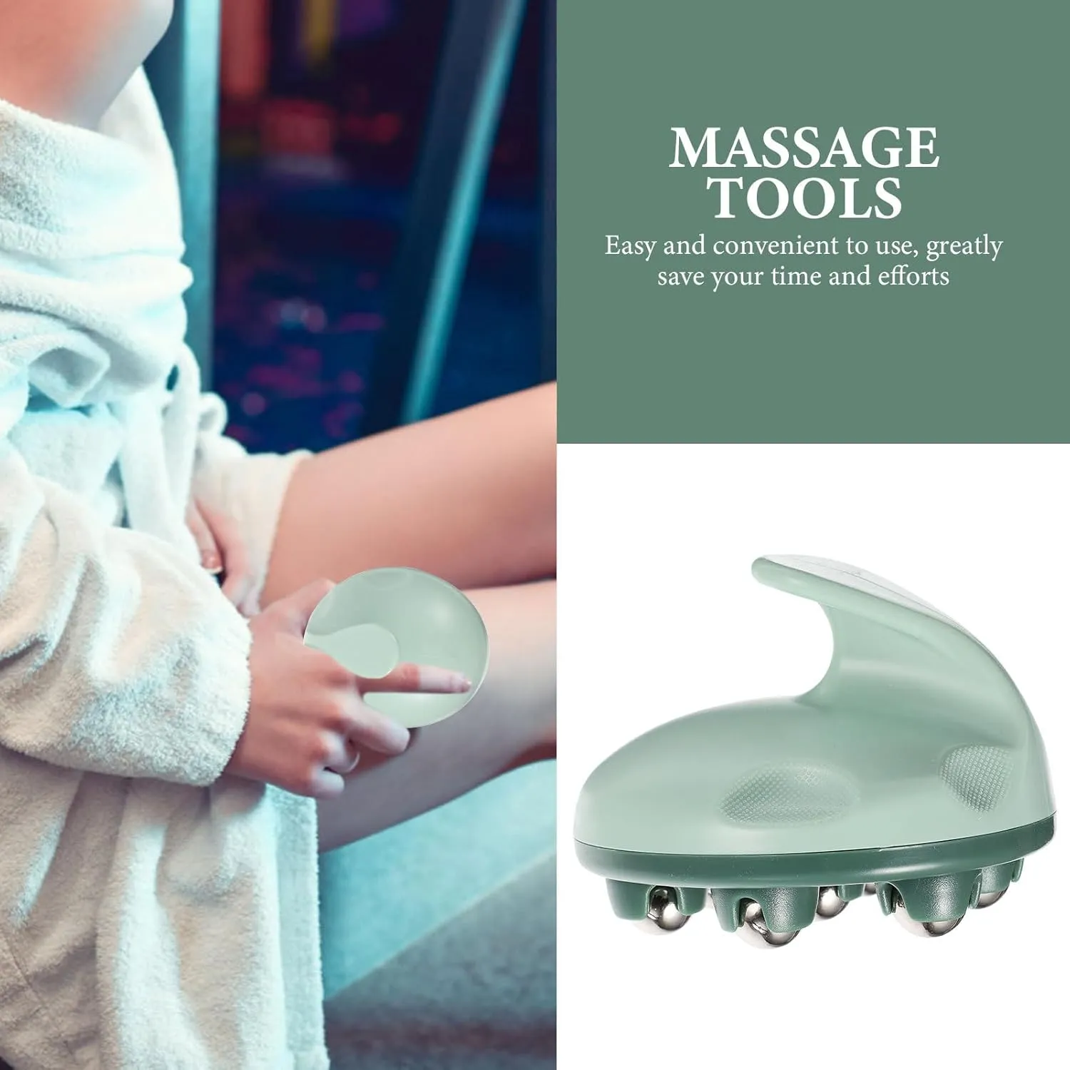 4pcs Roller Ball Massage Tools: Portable Held Massager - Shoulder Neck Foot Massage Tools Deep Acupoint Massager for Body - Ideal for Home and Office Use