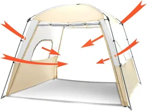 5-8 Person Cabin Tent Ultra with Porch Camping Dome Shelter Tent Sun Shelter Canopy Event Tent for Party Garden Patio Backyard