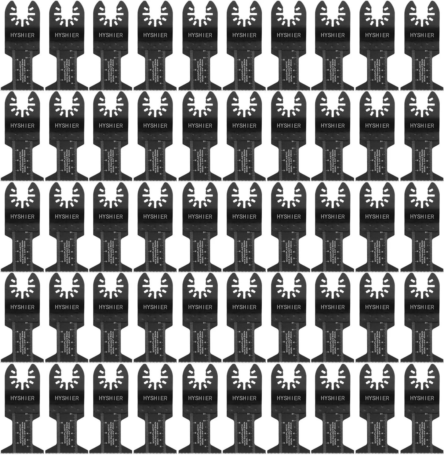 50 Pcs Oscillating Tool Blades, Professional Universal Oscillating Saw Blades, Wood Multitool Blades, Quick Release Durable Oscillating Tool, Multi Tool Blades Fit All Models (44mm)