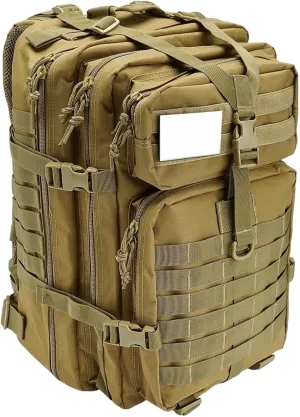 50L Tactical Backpacks Man Traveling Bags Survival Outdoor 3P Assault Pack EDC Molle Pack Hiking Trekking Hunting Bag(Yellow)