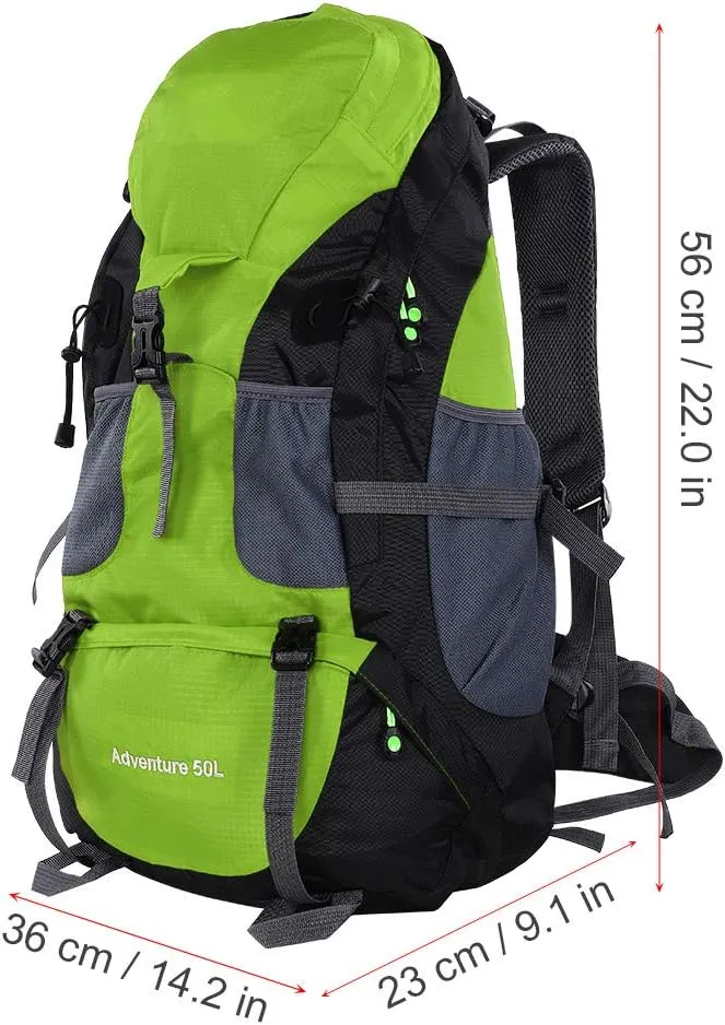 50L Water Proof Hiking Backpack Lightweight Cycling & Climbing Backpack with Ventilation