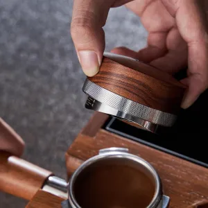 51.5mm Espresso Distribution Tool for La Pavoni Post Millenium Models Wooden Coffee Distributor Adjustable Depth Stainless Steel Espresso Leveler