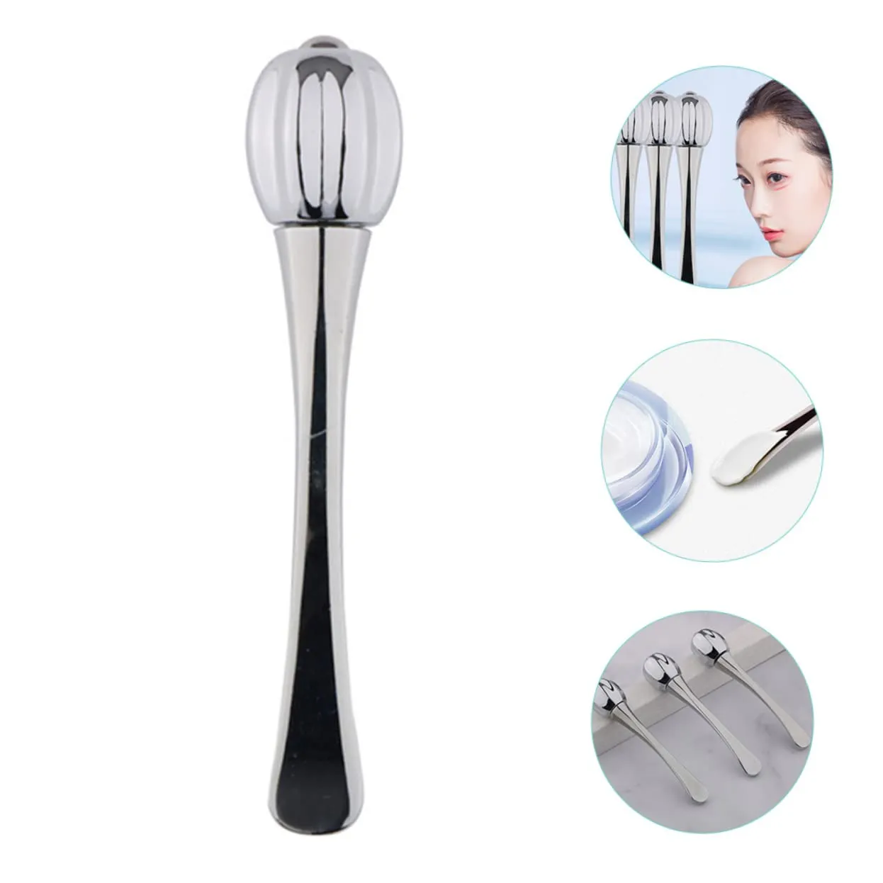 5pcs Eye Massage Stick Eye Cream Roller Applicator Tool for Skincare Compact Lightweight Design Dual Ends for Cream Application for Puffiness Relief and Circulation