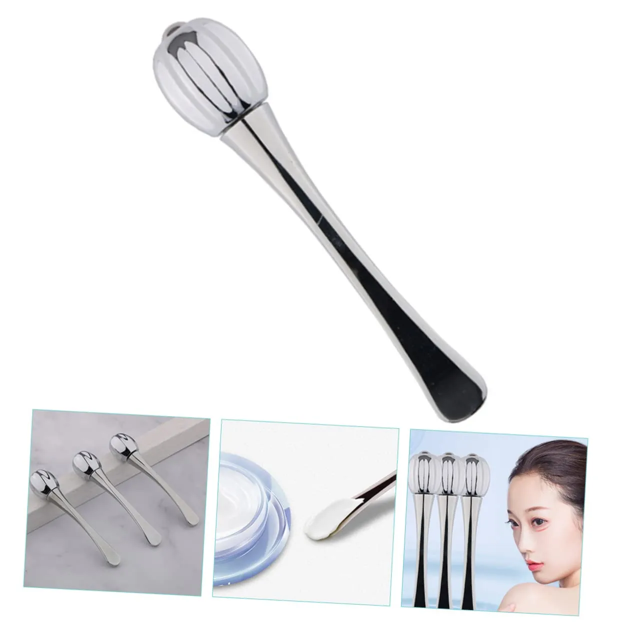 5pcs Eye Massage Stick Eye Cream Roller Applicator Tool for Skincare Compact Lightweight Design Dual Ends for Cream Application for Puffiness Relief and Circulation