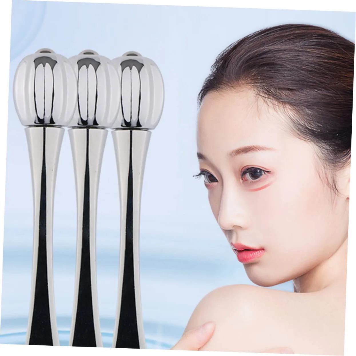 5pcs Eye Massage Stick Eye Cream Roller Applicator Tool for Skincare Compact Lightweight Design Dual Ends for Cream Application for Puffiness Relief and Circulation