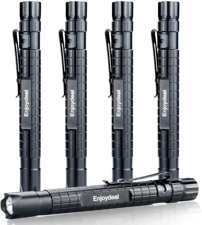 5PCS LED Pen Light Flashlight Ultra Slim 1000LM Penlight Waterproof Pocket Flashlight for Indoor Outdoor Inspection Work Repair and Emergency 5.5inch