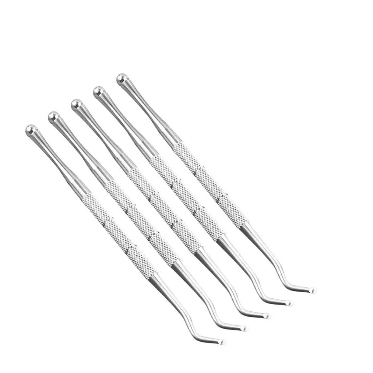 5pcs Stainless Steel Nail File Single Head Tool Metal File Buffer for Fingernails Toenails Manicure Sturdy and Portable Nail Art Set