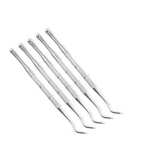 5pcs Stainless Steel Nail File Single Head Tool Metal File Buffer for Fingernails Toenails Manicure Sturdy and Portable Nail Art Set