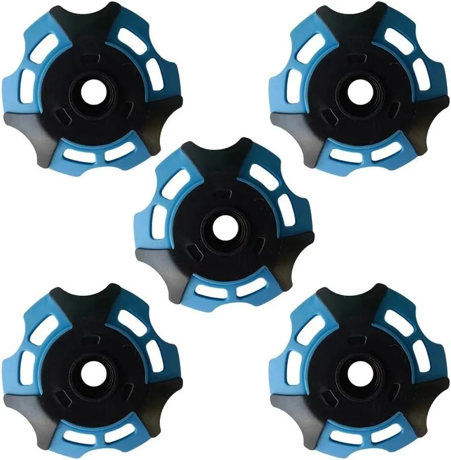 5Pcs Trekking Pole Replacement Tips Walking Tips Ski Poles Basket Snowflake Basket Mud Powder Baskets Feet Replacement for Hiking Climbing Camping(Blue)