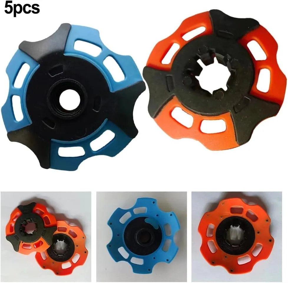 5Pcs Trekking Pole Replacement Tips Walking Tips Ski Poles Basket Snowflake Basket Mud Powder Baskets Feet Replacement for Hiking Climbing Camping(Blue)