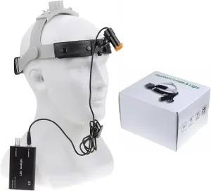 5W Light Spot Leather Headlamp LED Headband Light Lamp for Binocular Loupes