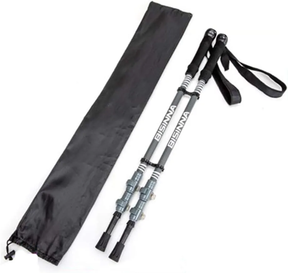 7075 Aluminum Adjustable Trekking Poles, 2-pc Pack Hiking Poles for Walking or Trekking, Durable & Lightweight, Quick Lock, EVA Grip, Ventilate Strap,Carry Bag