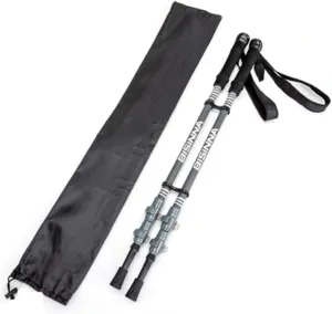 7075 Aluminum Adjustable Trekking Poles, 2-pc Pack Hiking Poles for Walking or Trekking, Durable & Lightweight, Quick Lock, EVA Grip, Ventilate Strap,Carry Bag