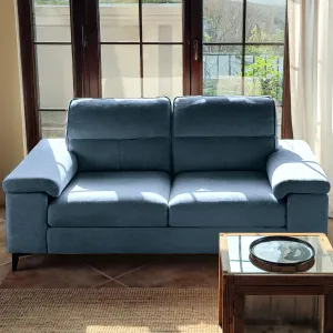 71.25" Modern Sofa Couch for Living Room, Deep Seat Sleeper Sofas with 8”Cushion, Comfy 2-Seater Chenille Loveseat with Convertible Armrest, Removable Sofa Cover, High Leg(Blue)