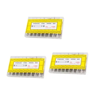 720 pcs Silver -mm Stainless Link Strap Steel Band Sizes Spring Mm in Double Pin Different Bars Watch Diameter Mm-mm Flange - Repair ( Color : As Shownx3pcs , Size : Mediumx3pcs )