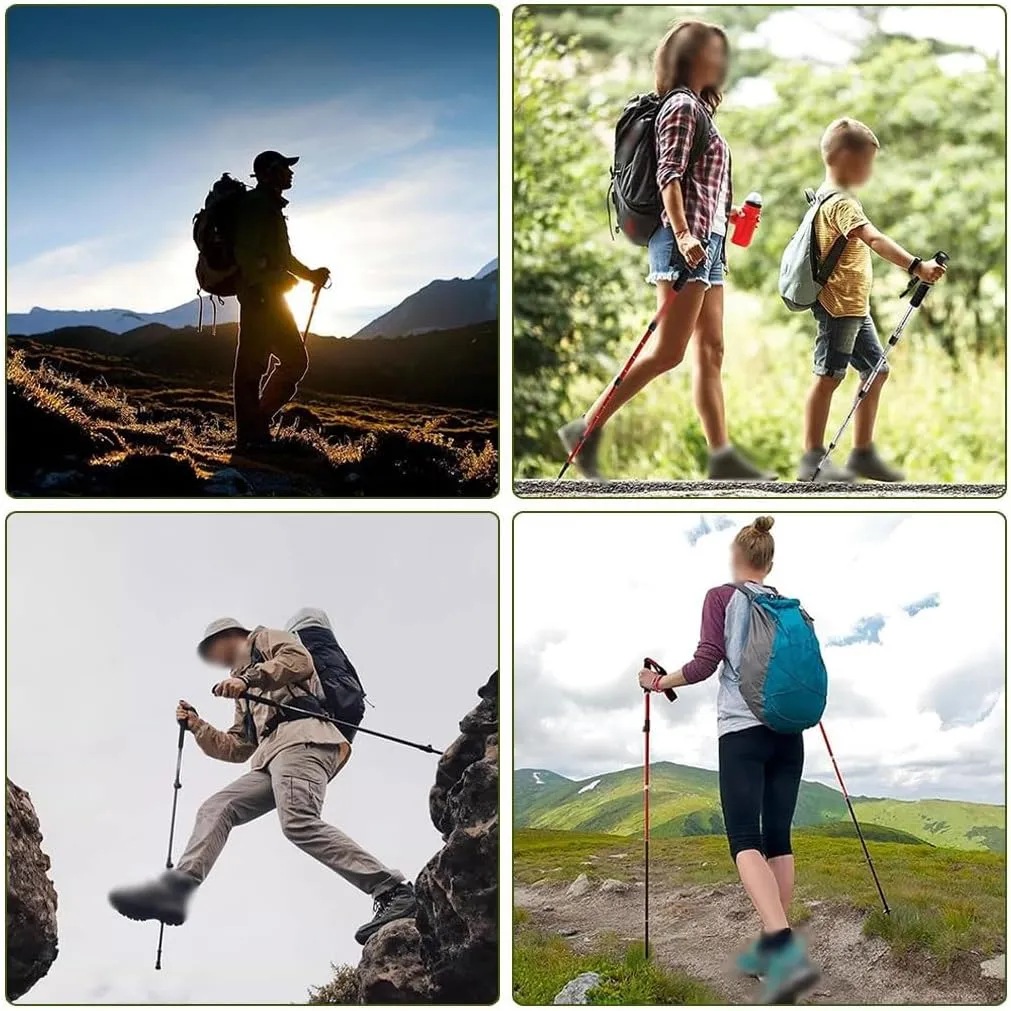 7.9 Oz Ultralight Trekking Poles, Adjustable Backpacking Walking Stick, with EVA Grips   Wrist Strap, Aluminum Alloy Shaft