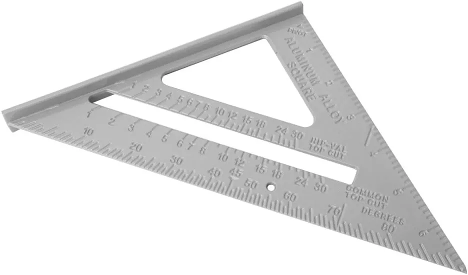 7" Aluminum Alloy, 7 Ruler Woodworking 45 90 Degree Carpentry S Tools & Home Improvement Measuring Tool Layout Gauging